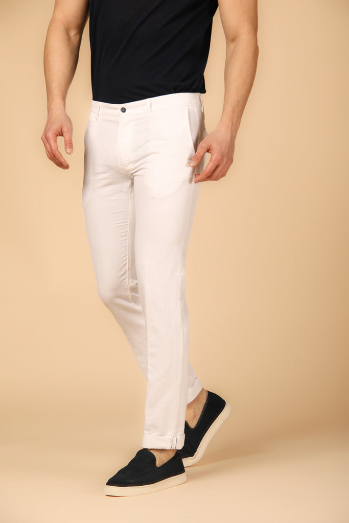 Image 4 de pantalon chino homme modèle New York City en blanc, coupe régulière de Mason's