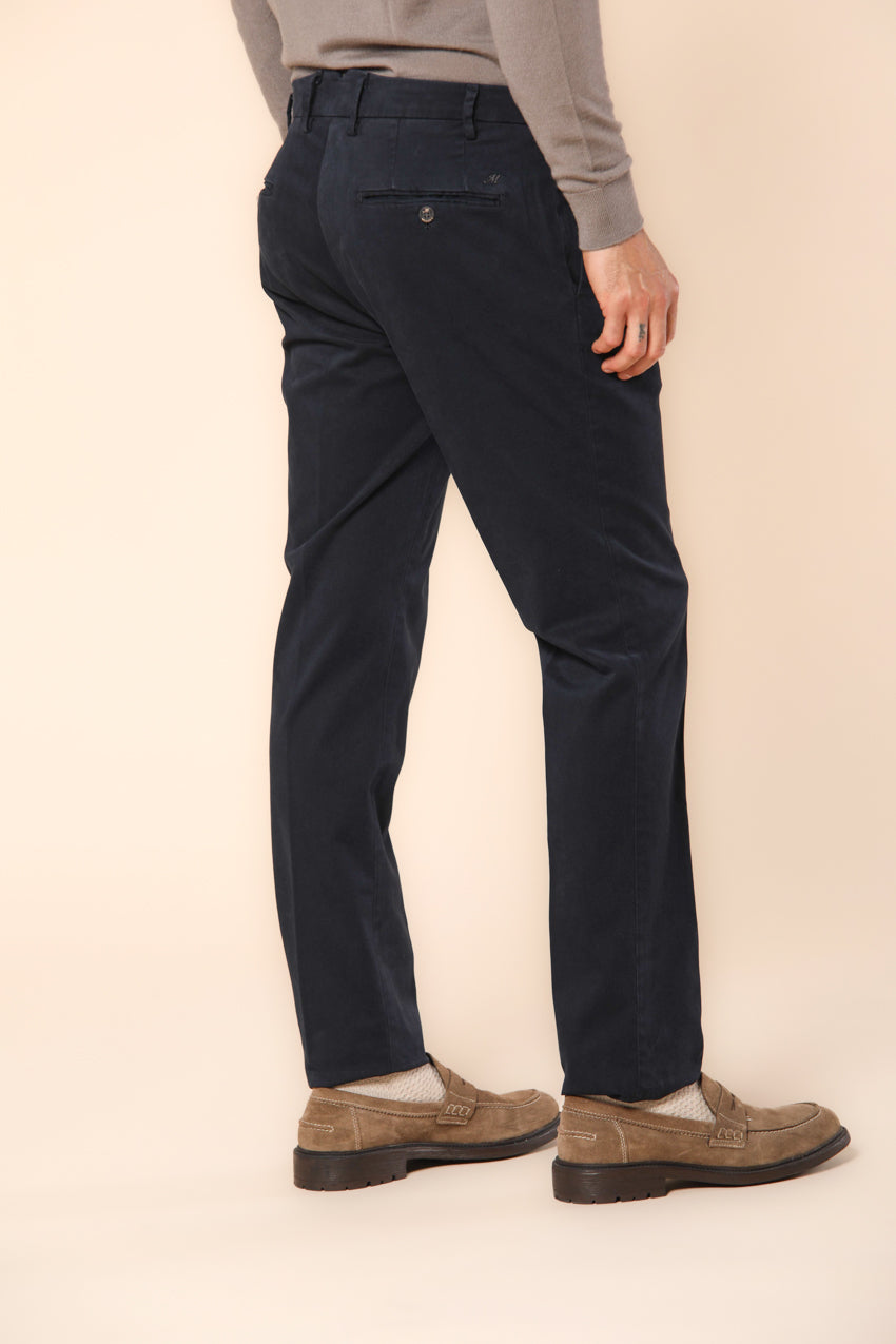 Foto 4 New York Time 1 Pinces pantalone chino uomo in gabardina regular fit