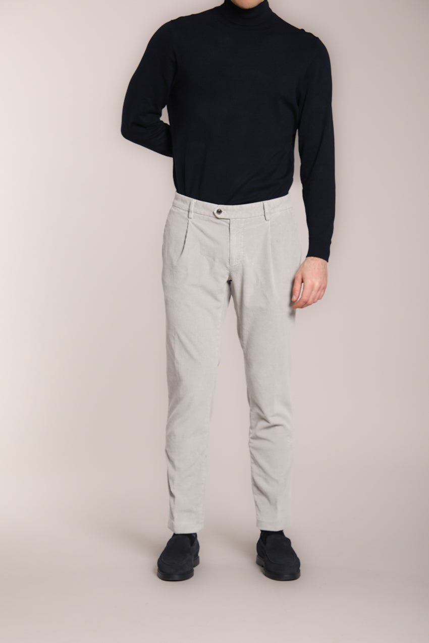 Foto 3 New York Time 1 Pinces pantalone chino uomo in velluto 500 righe regular fit