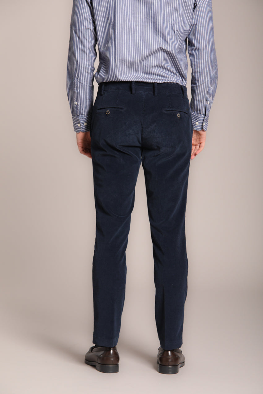 Foto 4 New York Time 1 Pinces pantalone chino uomo in velluto 500 righe regular fit