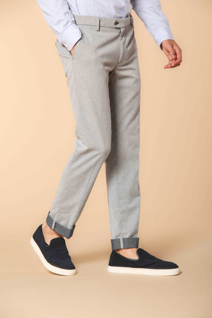 New York Sartoriale pantalon chino homme en coton cover teint en fil coupe Regular 