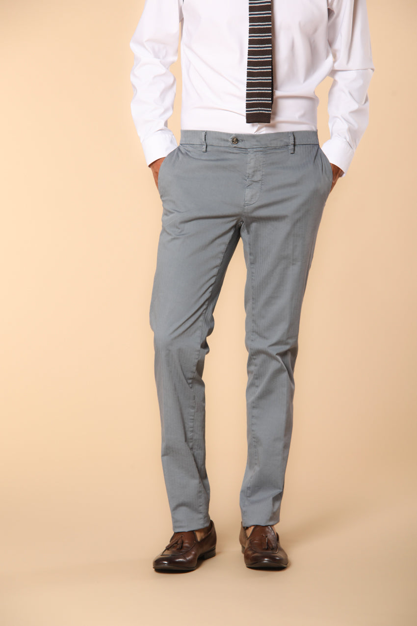 New York Times Elax pantalon chino homme en coton chevron Regular Fit