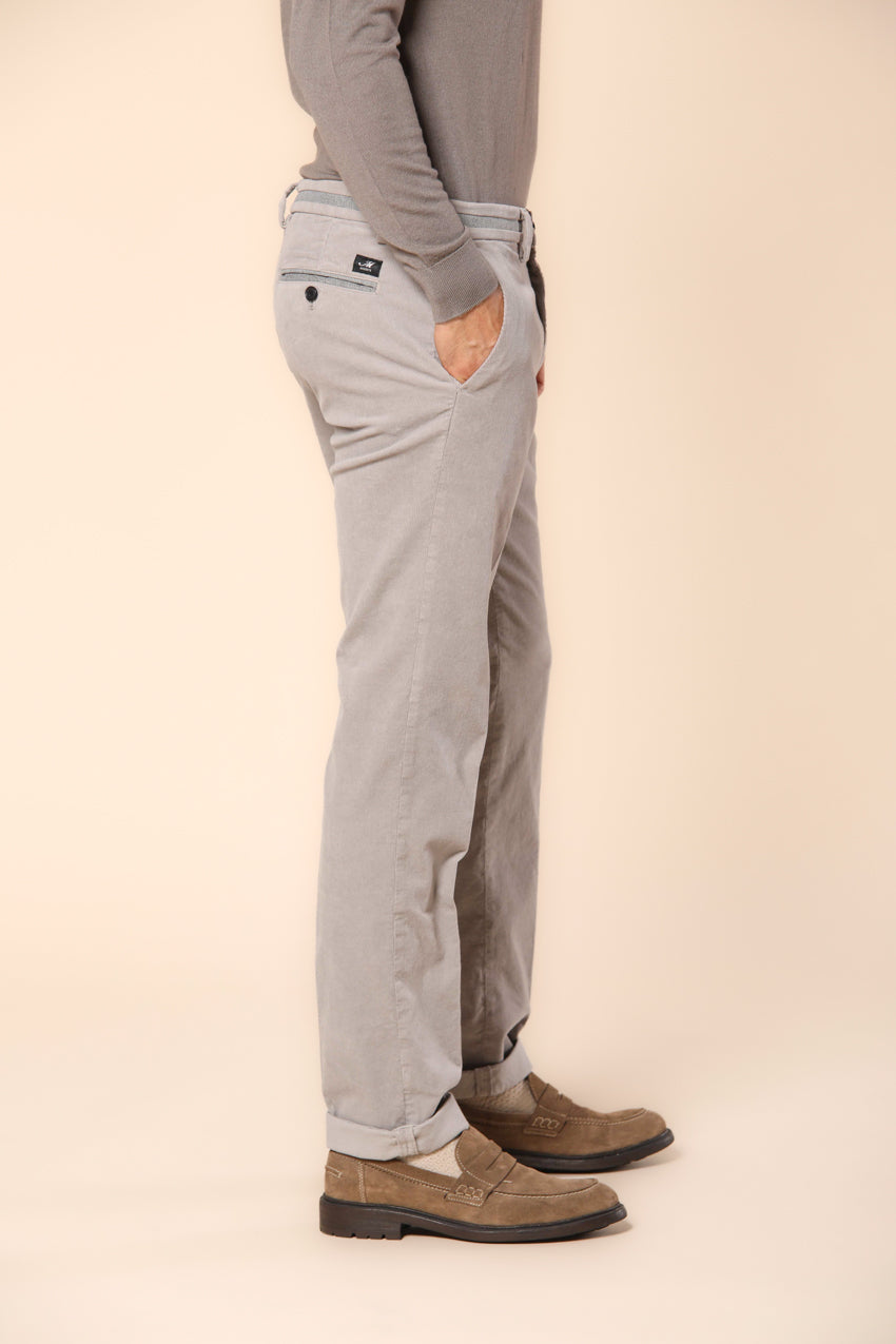 New York College Coul pantalon chino homme en velours à 1500 rayures avec ceinture à motif oxford coupe régulière