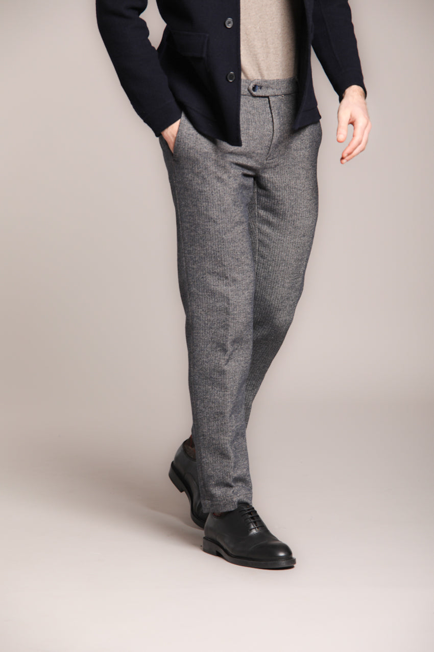 Foto 3 New York pantalone chino uomo stampa resca bicolor regular fit