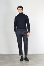 New York pantalone chino uomo in denim stretch regular fit
