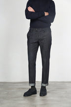 New York pantalone chino uomo in denim stretch regular fit