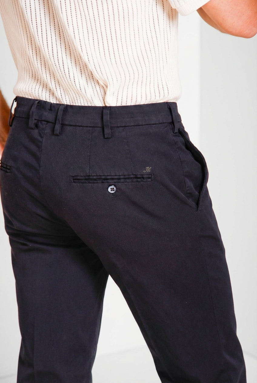 New York pantalone chino uomo in gabardina stretch regular fit ①