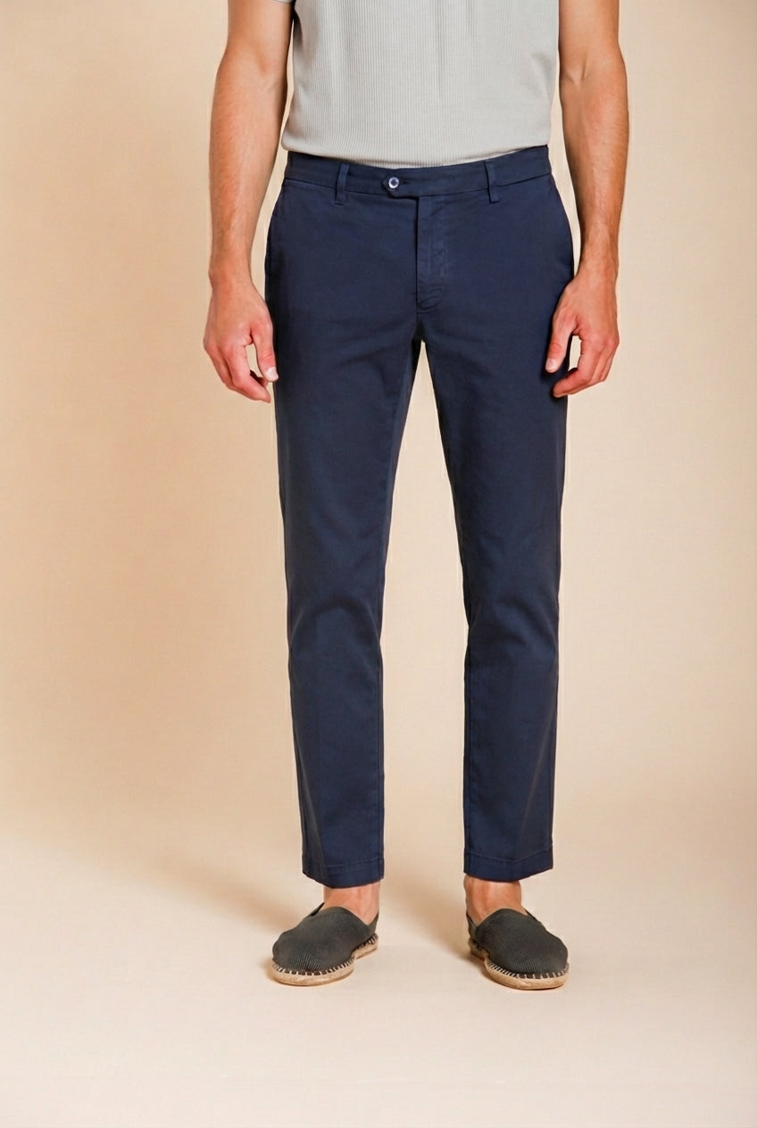 New York pantalon chino homme en gabardine stretch regular fit ①