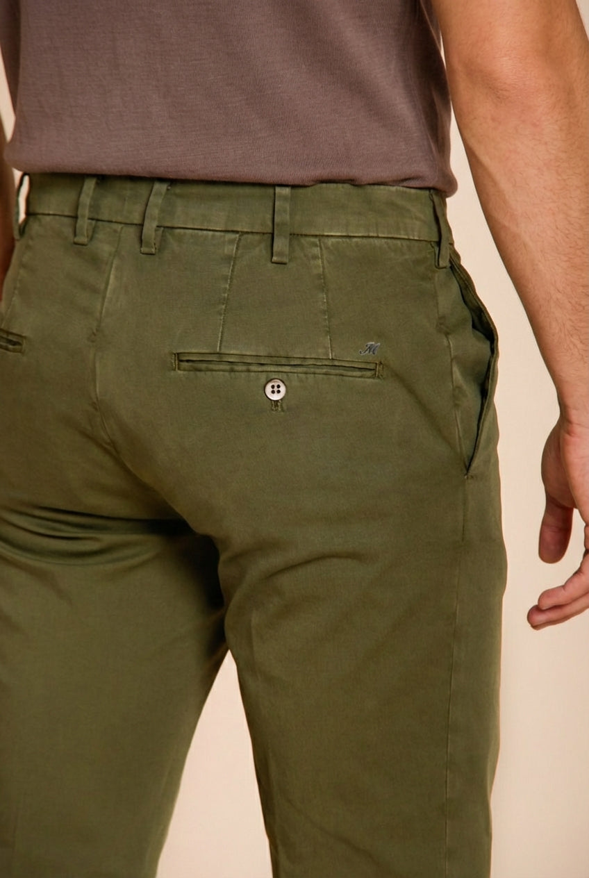 New York pantalone chino uomo in gabardina stretch regular fit ①