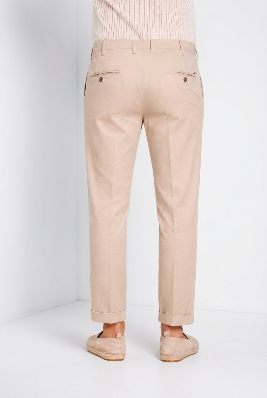 New York pantalon chino homme en gabardine stretch regular fit ①