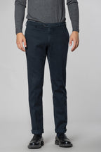 New York Sartoriale men's chino pants tailored in cotton cashmere regular fit