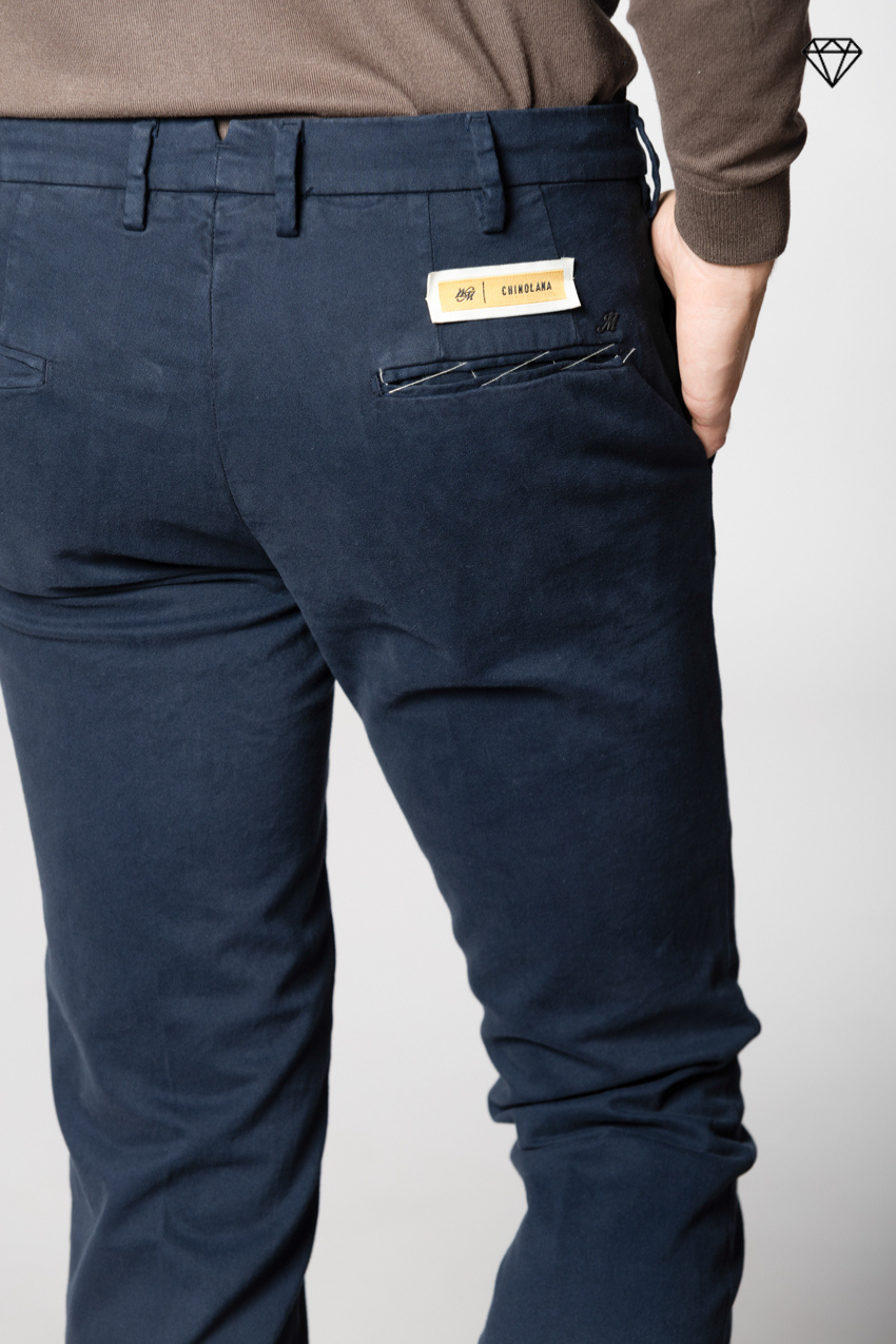 New York Sartoriale pantalon chino homme sartorial en coton laine regular fit ①
