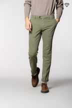 New York Sartoriale men's chino pants tailored in cotton and wool regular fit ①