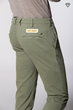 New York Sartoriale men's chino pants tailored in cotton and wool regular fit ①