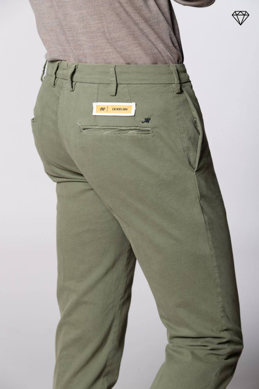 New York Sartoriale pantalon chino homme sartorial en coton laine regular fit ①