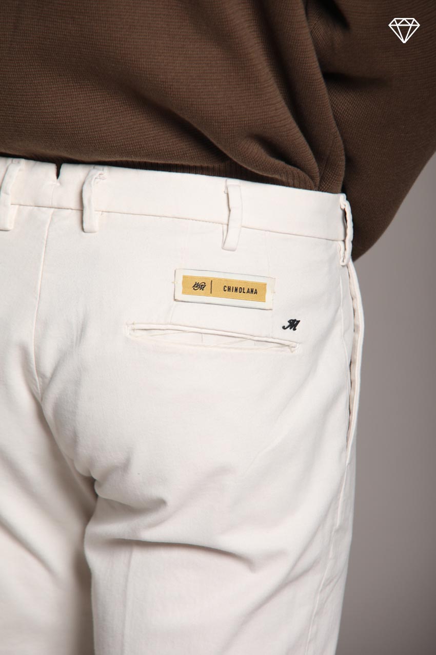 Foto 2 New York Sartoriale pantalone chino uomo sartoriale in cotone lana regular fit ①