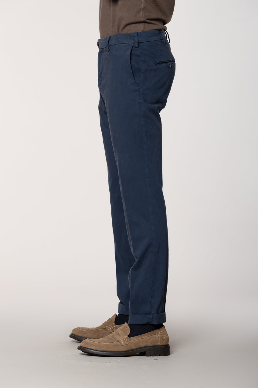 New York Sartoriale men's chino pants tailored in cotton silk regular fit