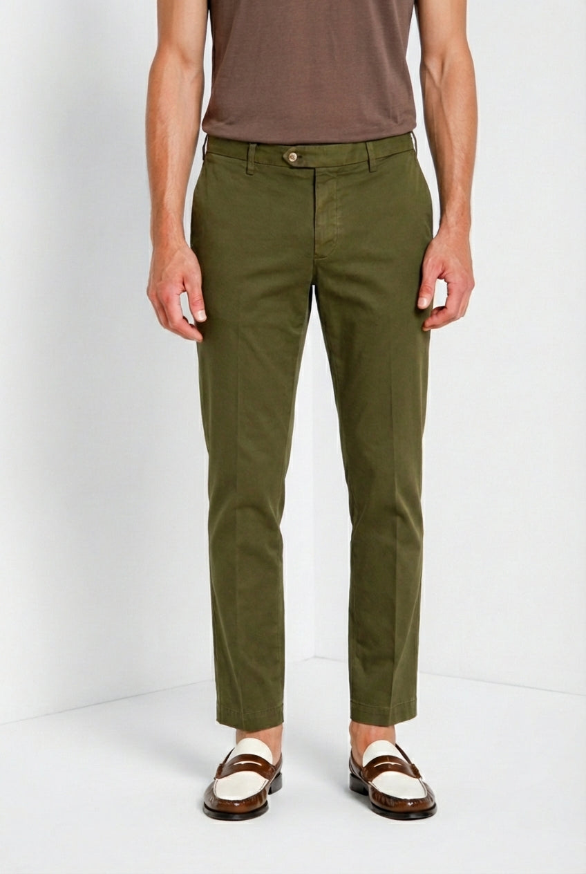 New York pantalon chino homme en gabardine stretch regular fit ①