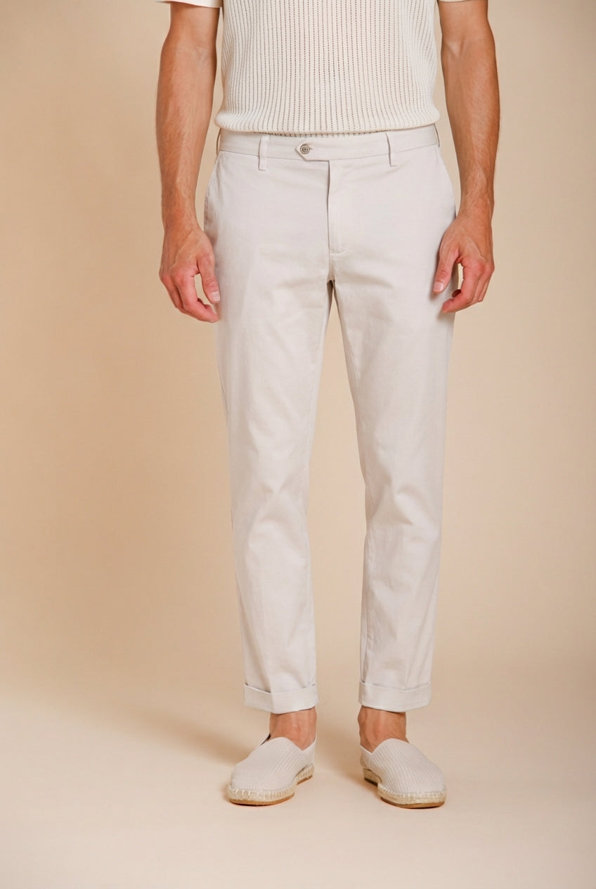 New York pantalone chino uomo in gabardina stretch regular fit ①