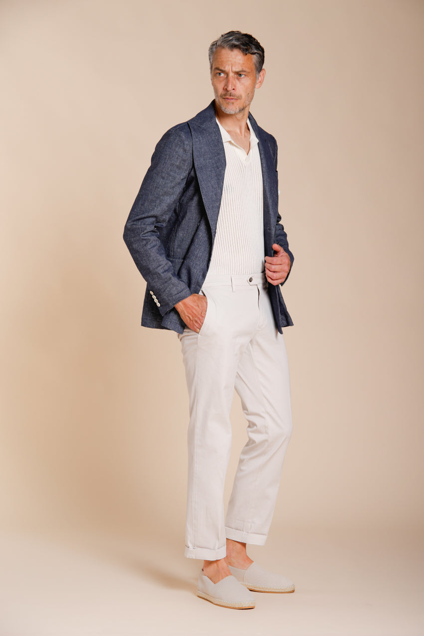 New York pantalon chino homme en gabardine stretch regular fit ①