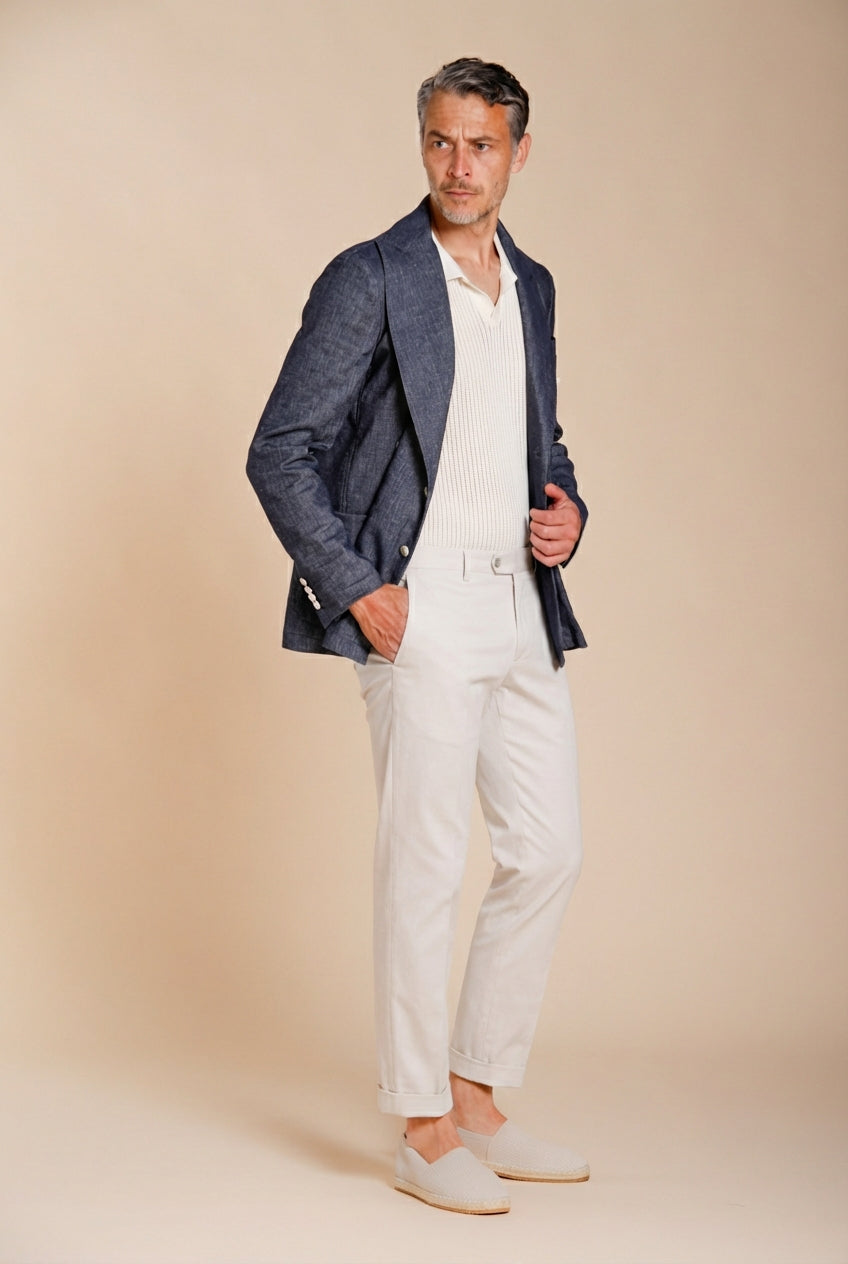 New York pantalone chino uomo in gabardina stretch regular fit ①