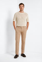 New York pantalon chino homme en gabardine stretch regular fit ①