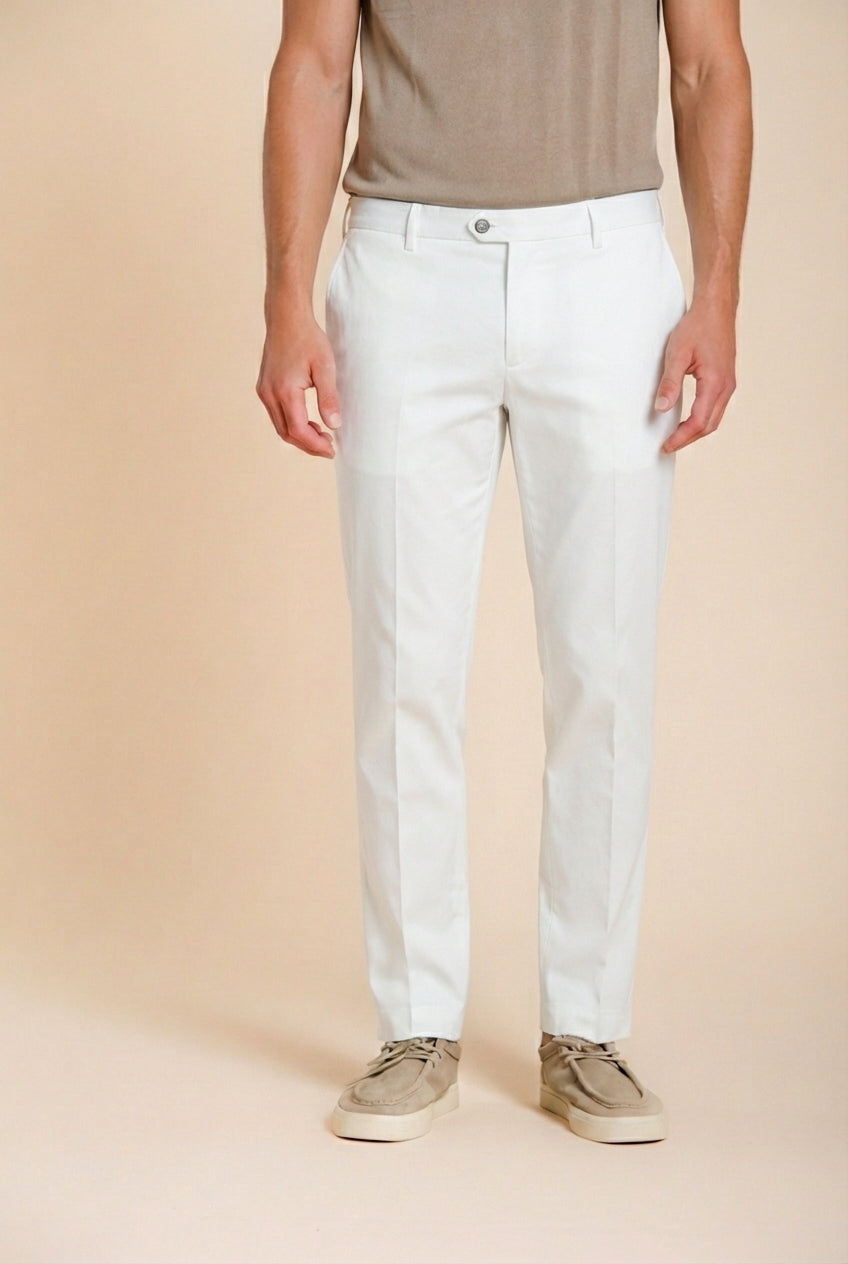 New York pantalon chino homme en gabardine stretch regular fit ①