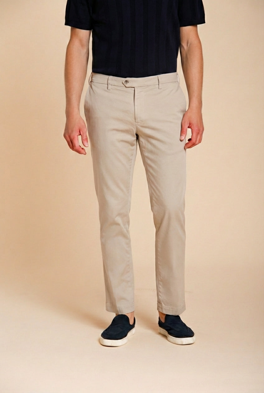 New York pantalon chino homme en gabardine stretch regular fit ①