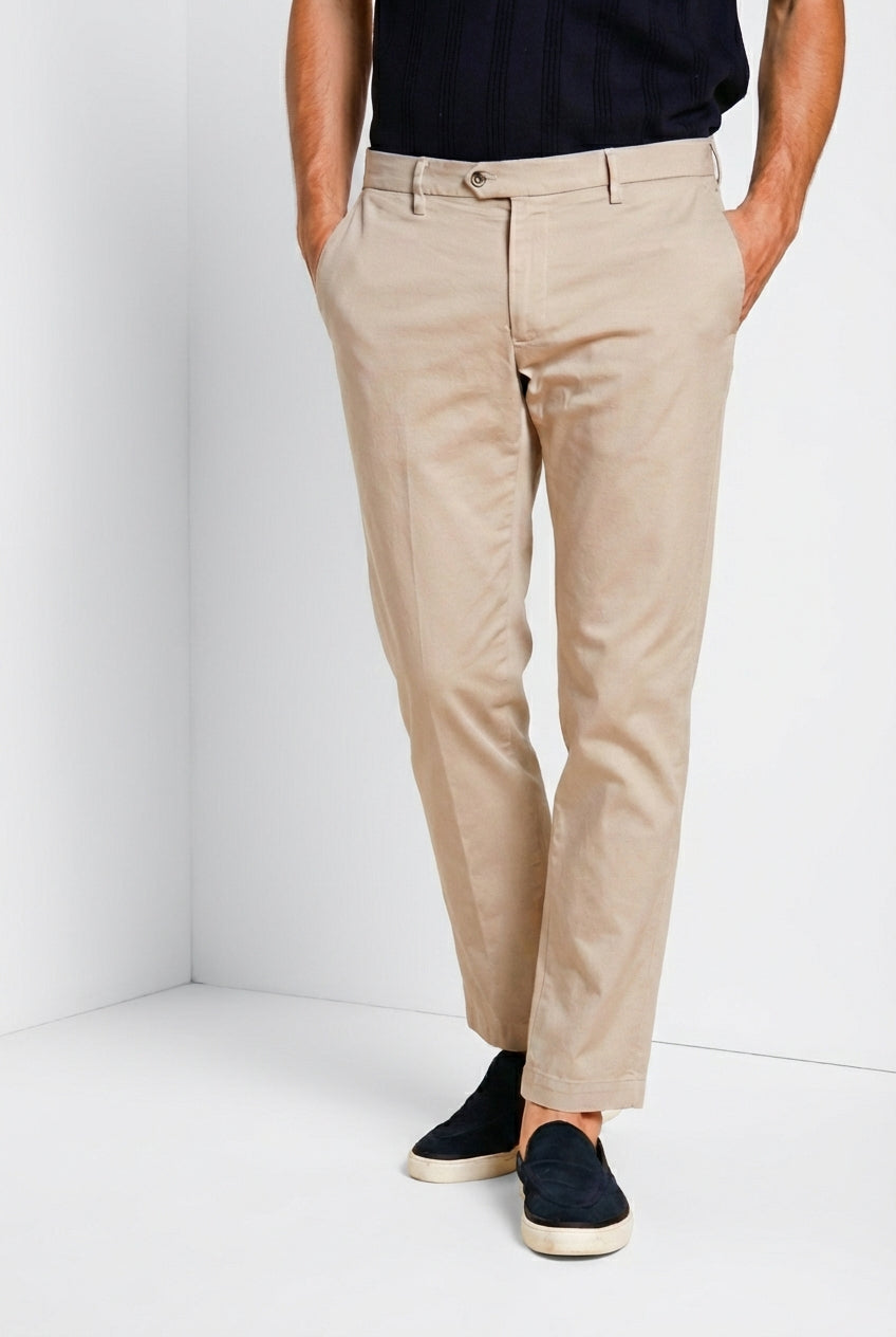 New York pantalon chino homme en gabardine stretch regular fit ①