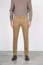 New York pantalone chino uomo in gabardina stretch regular fit ①