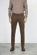 New York pantalone chino uomo in gabardina stretch regular fit
