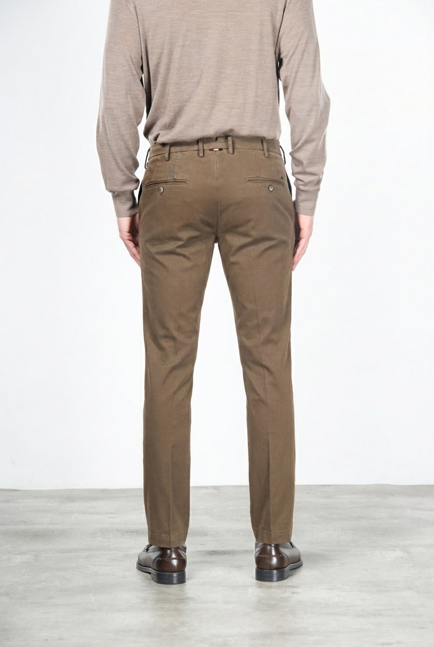 New York pantalone chino uomo in gabardina stretch regular fit