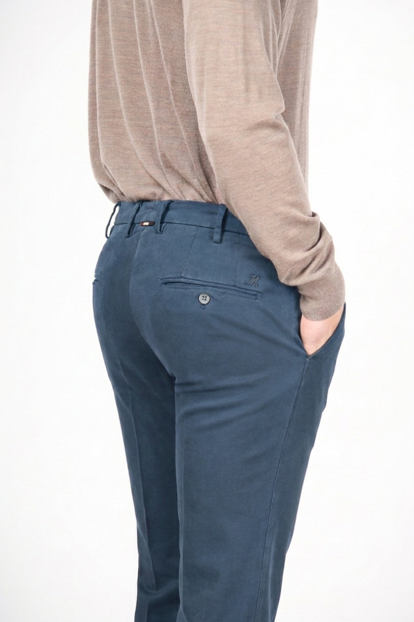 New York pantalone chino uomo in gabardina stretch regular fit ①