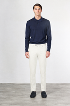 New York men’s chino pants in cotton and cashmere twill with regular fit
