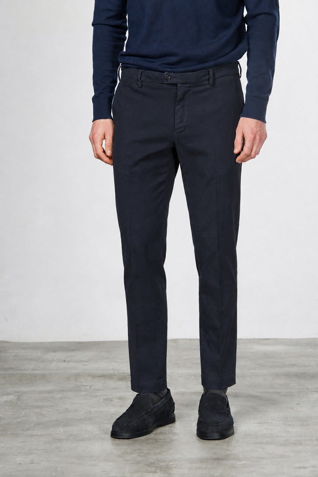 Paris Chinohose für Herren aus Baumwoll-Tricotine mit tapered fit