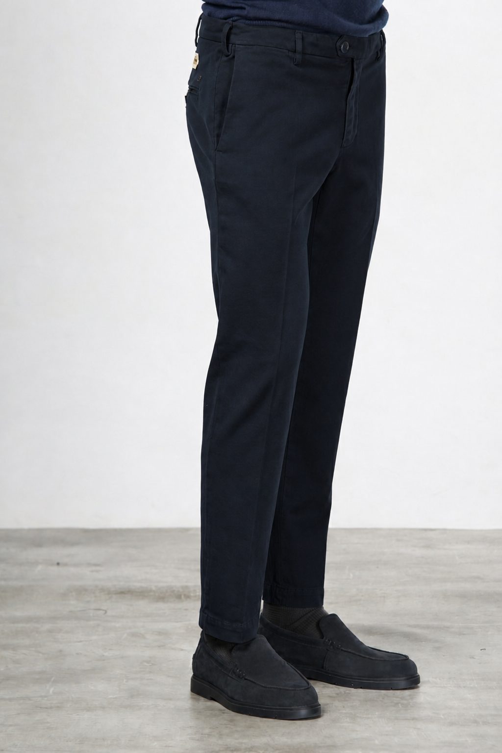 Paris Chinohose für Herren aus Baumwoll-Tricotine mit tapered fit