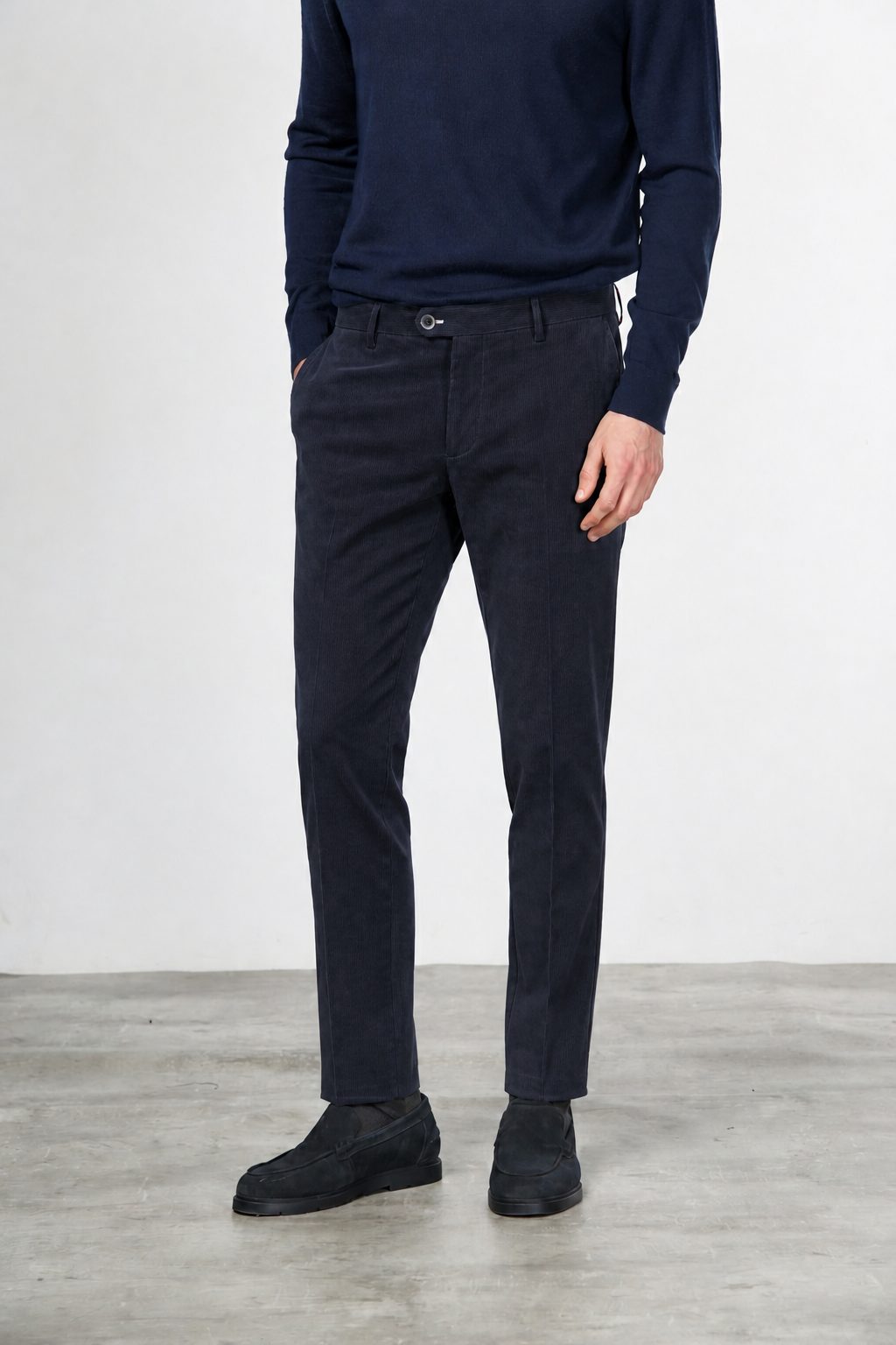 Paris Chinohose für Herren aus Baumwoll-Tricotine mit tapered fit