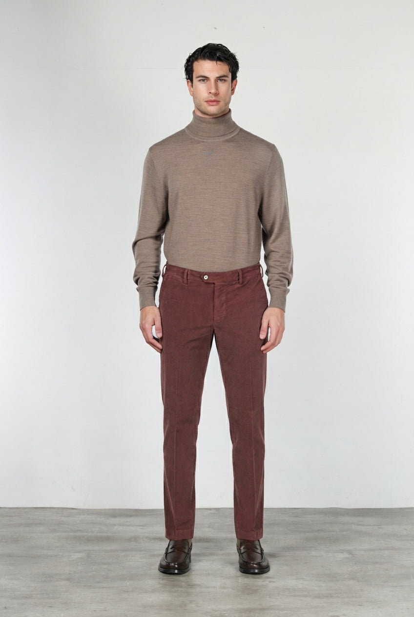 New York Chinohose für Herren aus stretchigem 2000-Rippen-Samt mit regular fit
