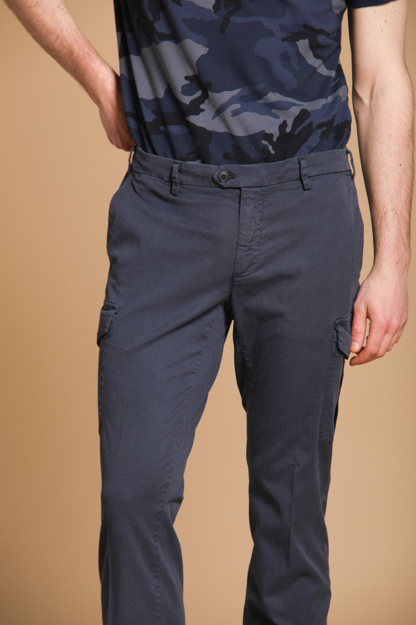 New York Cargo pantalone cargo uomo in twill di cotone e lyocell regular fit