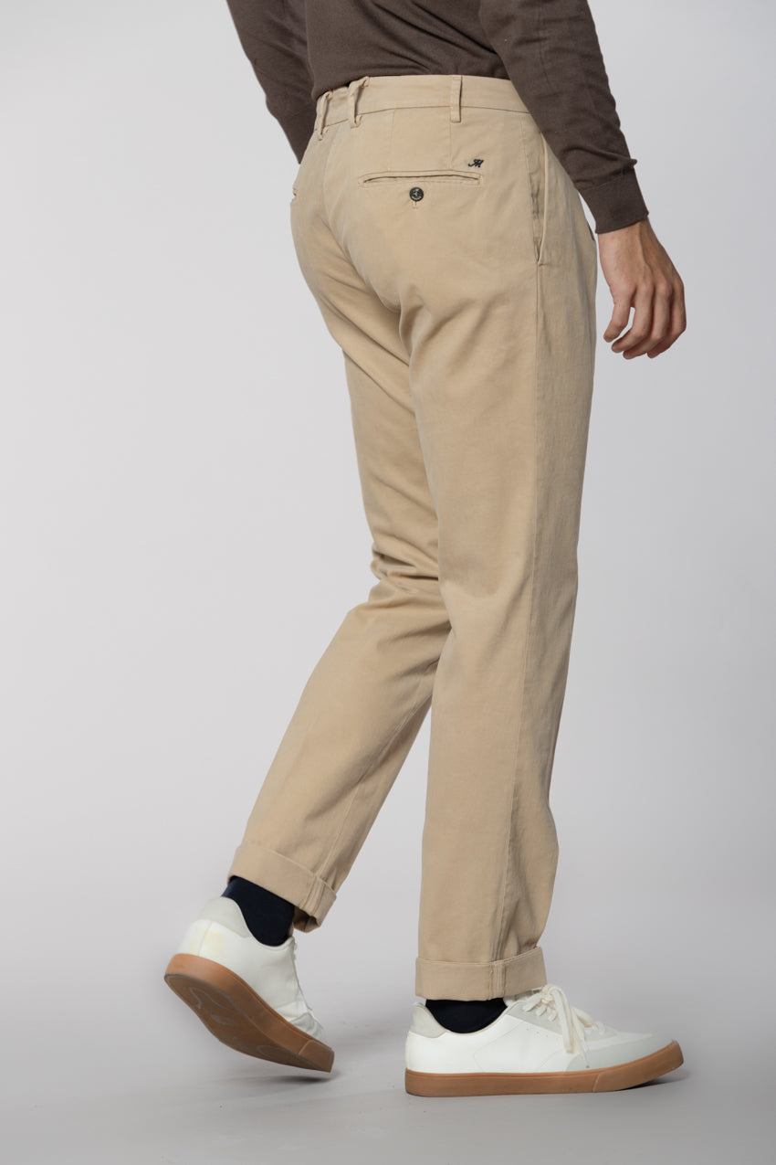 New York Time 1 Pinces Herren Chinohose aus Gabardine Regular Fit