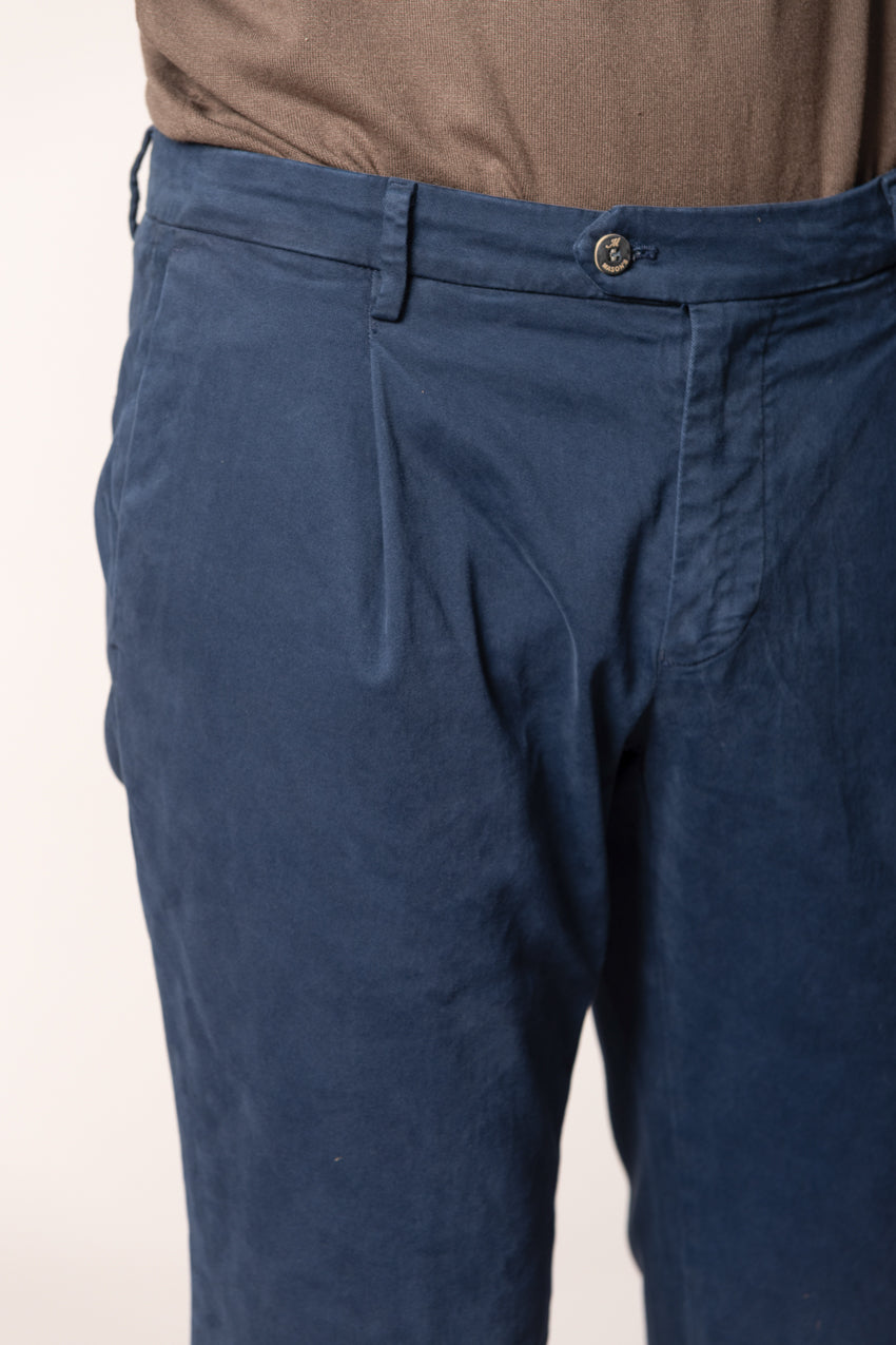 New York Time 1 Pinces men's chino pants in gabardine regular fit