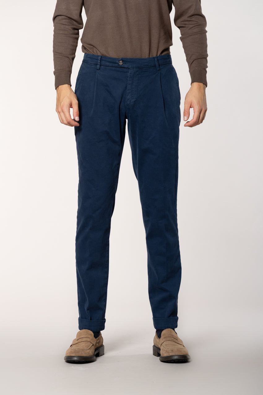 New York Time 1 Pinces men's chino pants in gabardine regular fit