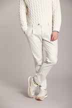 Foto 1 New York Time 1 Pinces pantalone chino uomo in gabardina regular fit