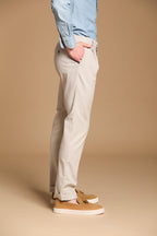 New York Time 1 Pinces pantalon chino homme en canvas de coton supima stretch Regular Fit