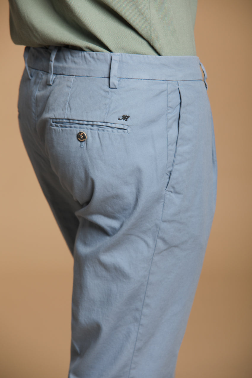 New York Time 1 Pinces pantalon chino homme en canvas de coton Supima stretch regular fit