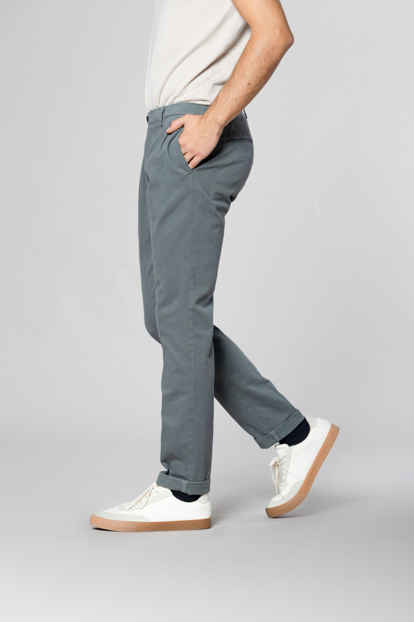 New York Time 2 Pinces men's chino pants in cotton and wool regular fit