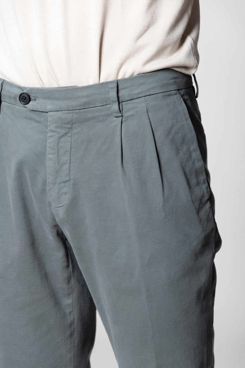 New York Time 2 Pinces men's chino pants in cotton and wool regular fit