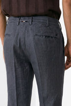 New York Icon Flex Hose Chino Herren aus Leinen und Baumwoll Twill regular fit