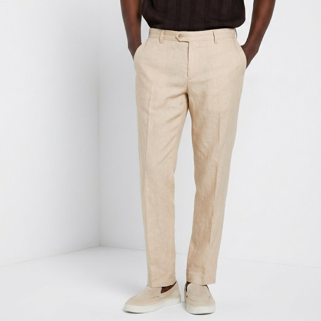 New York Icon Flex Hose Chino Herren aus Twill Leinen und Baumwolle regular fit
