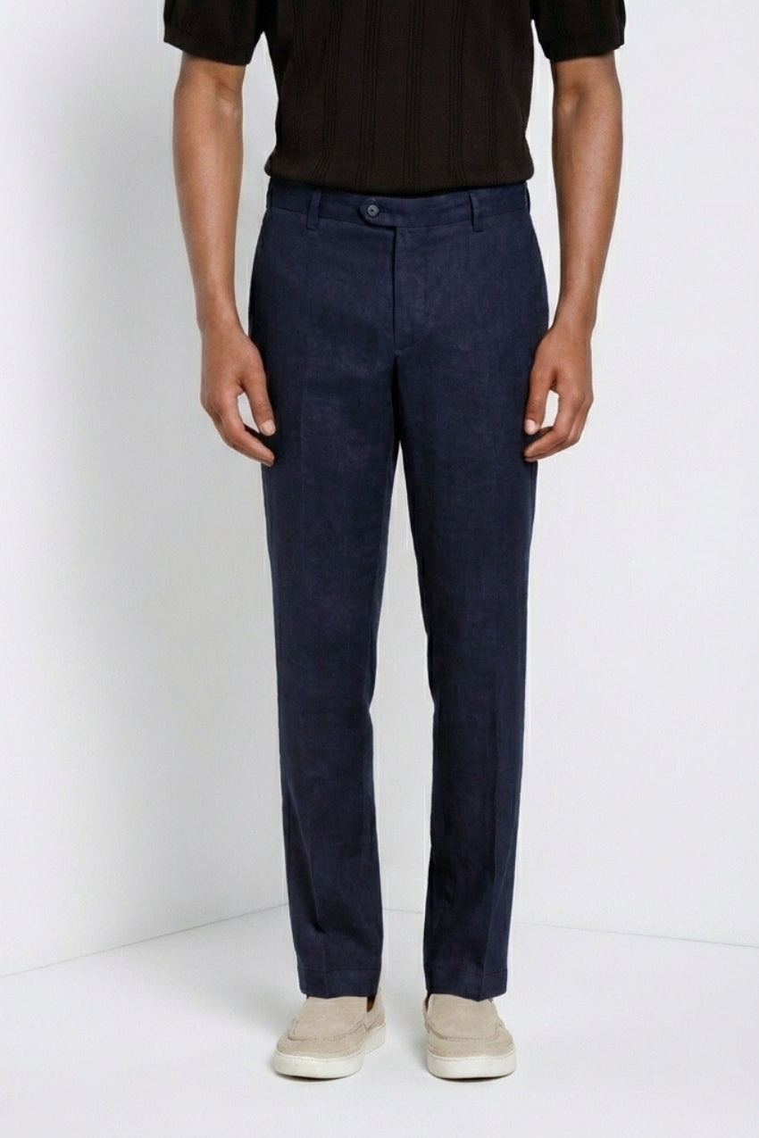 New York Icon Flex men's chino pants in linen and cotton twill regular fit